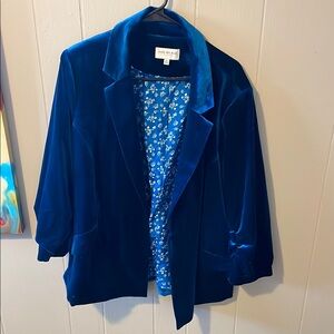 Skies Are Blue - Blue Velvet Jacket